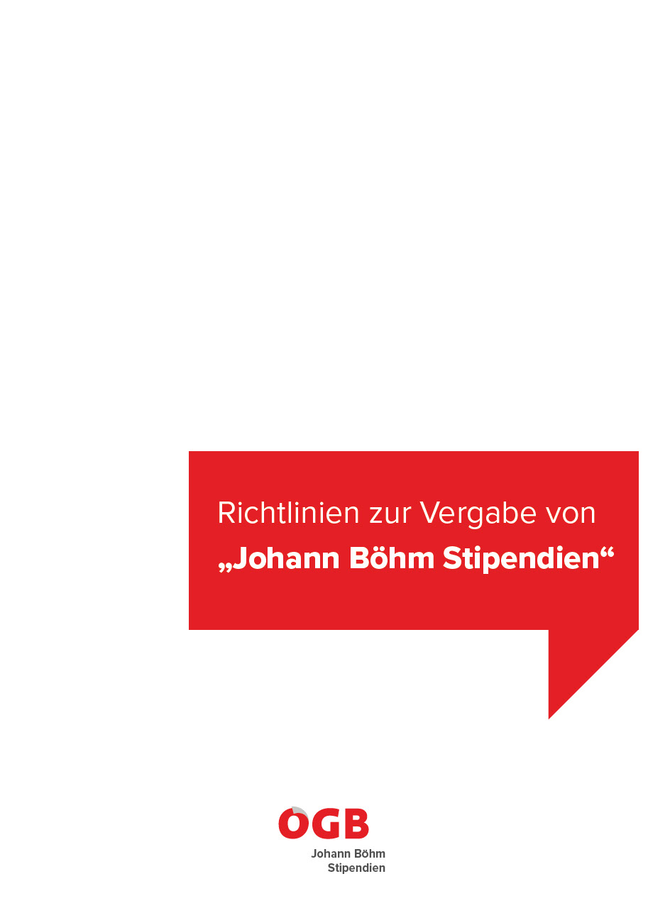 Anforderungen für Johann Böhm Stipendien